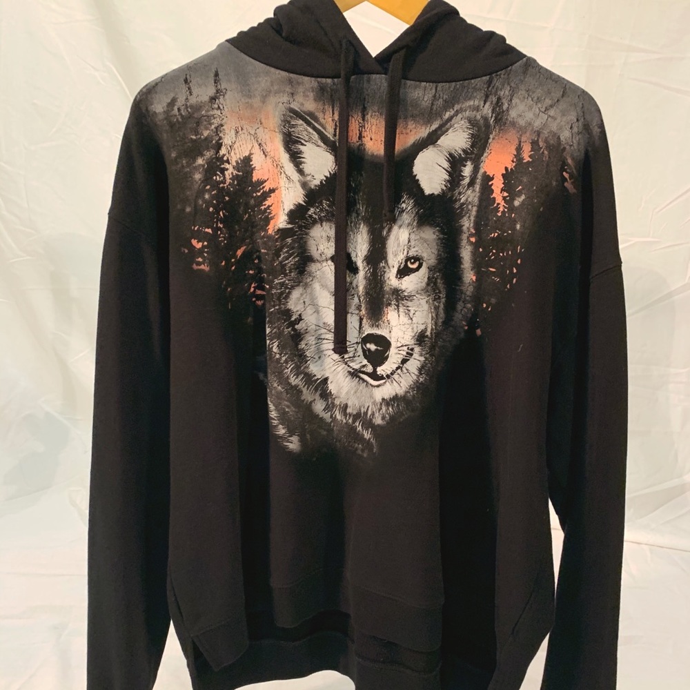 All saints graphic hoodie— A Wolf.